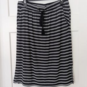 St. John's Bay Black and White Midi Skirt